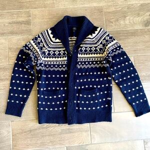 J Crew Fair Isle Shawl Cardigan Medium
